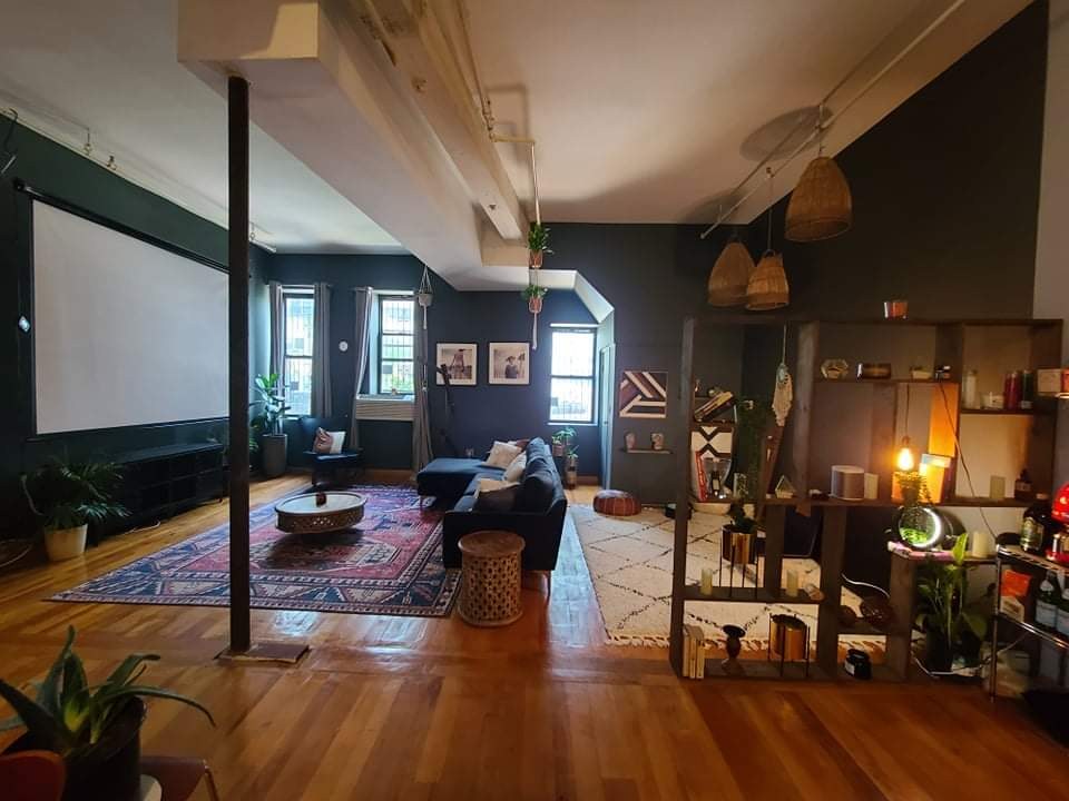 Tribeca Designer Industrial Loft Living Room