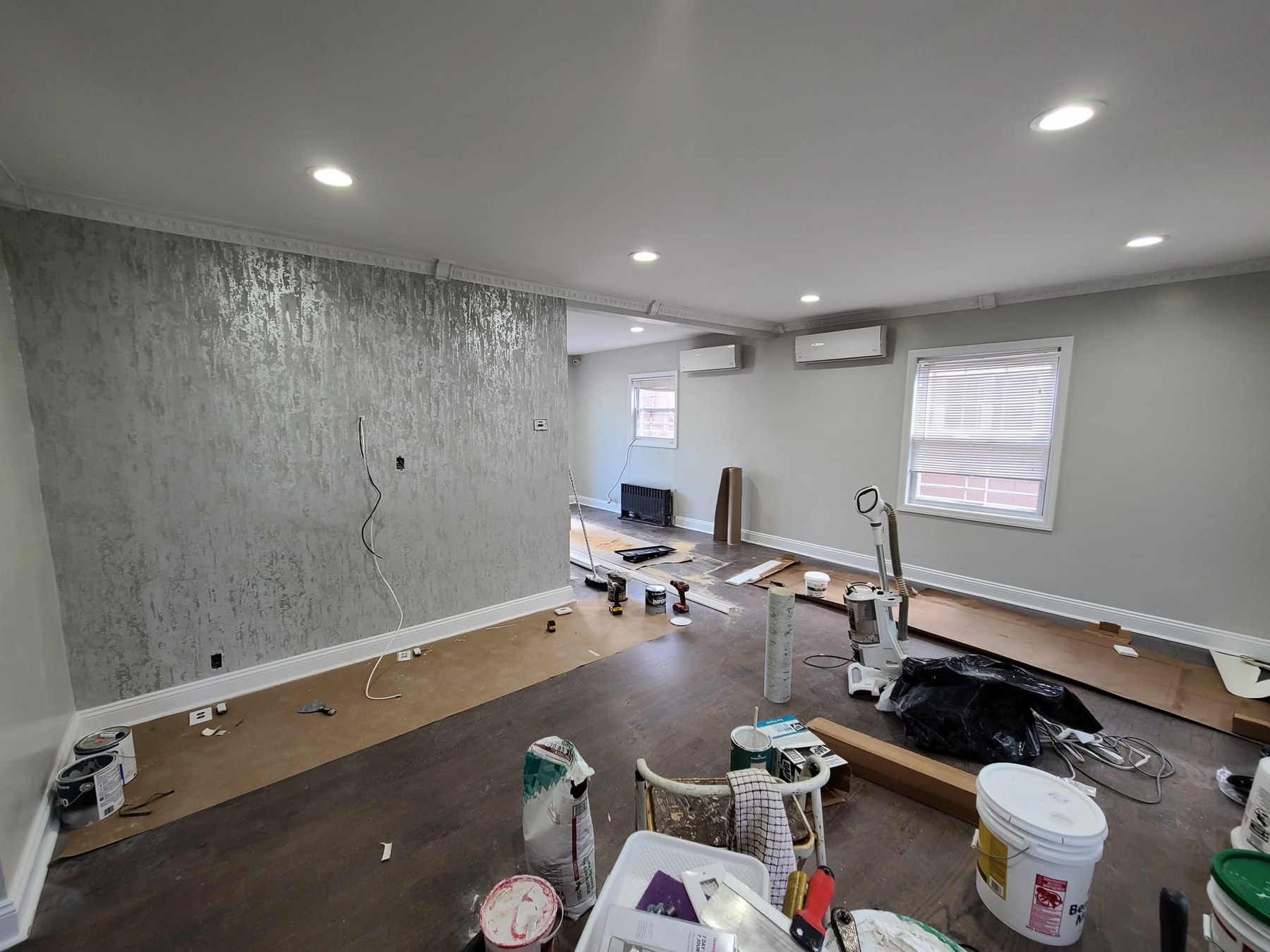 Metallic Venetian Plaster Accent Wall