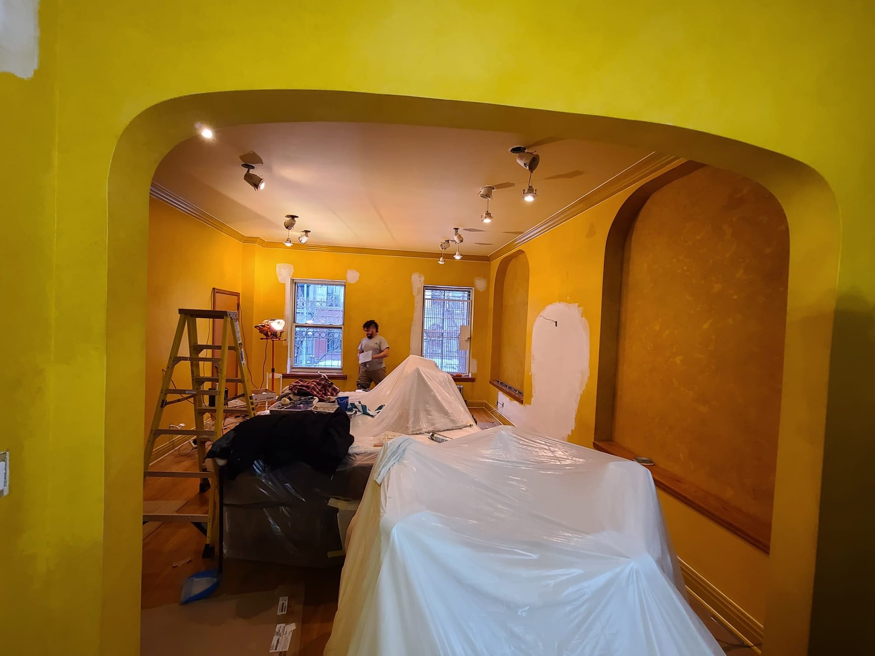 Brooklyn Arched Living Room Before Renovation